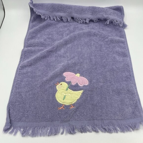 Cecil Saydah Set of 3 Easter Hand Towels 15"x24" Pastel Spring Chicken & Floral - Picture 4 of 13